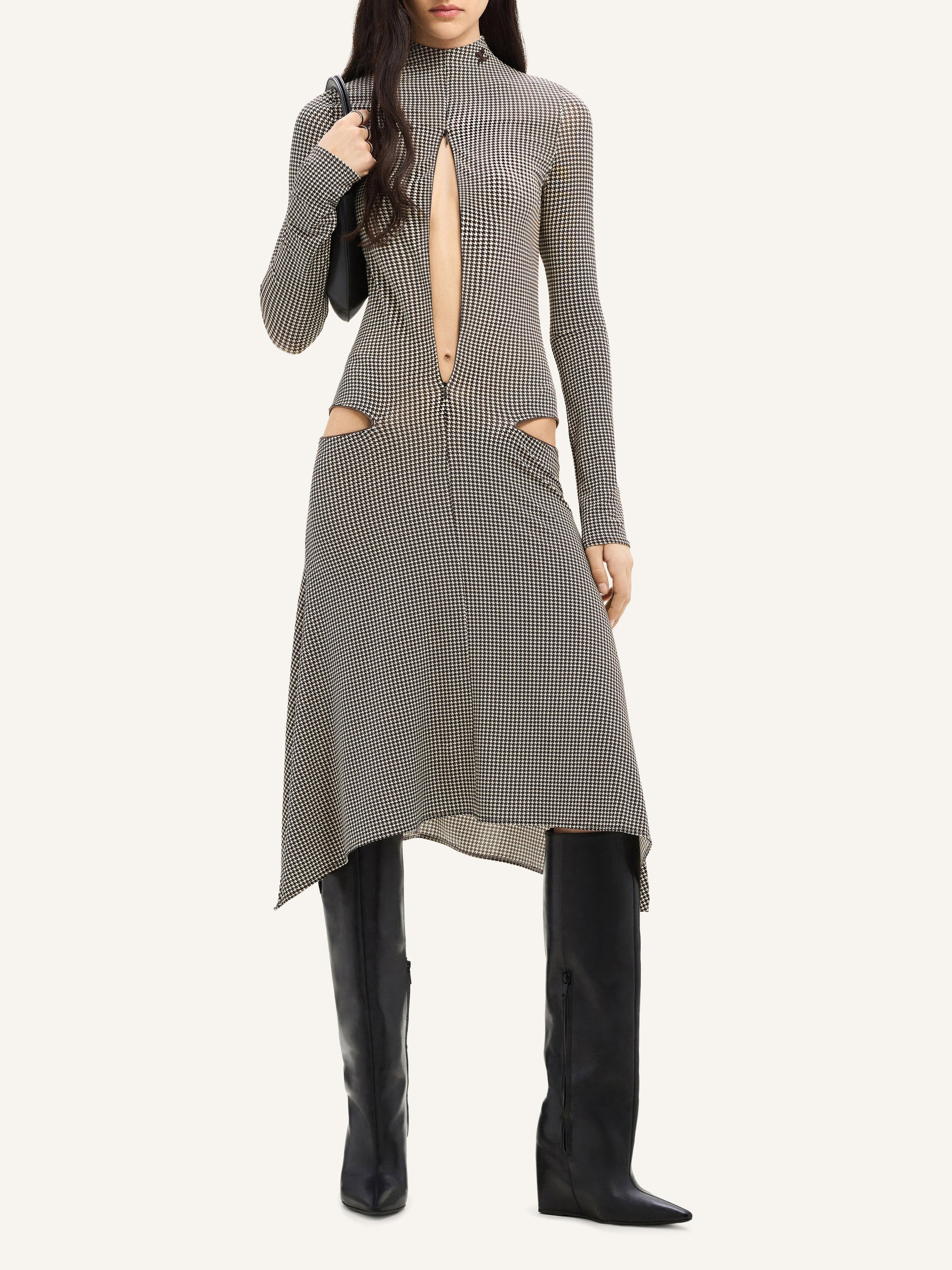 PREMIUM 3pcs NEW / ROBE MIDI VOLCANO EN JERSEY