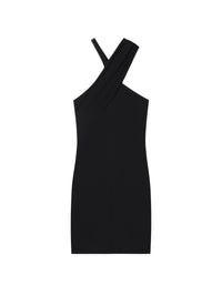 PREMIUM 30pcs NEW / MINI ROBE CROISÉE EN JERSEY - Black