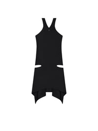 Mini robe croisée en jersey - Black