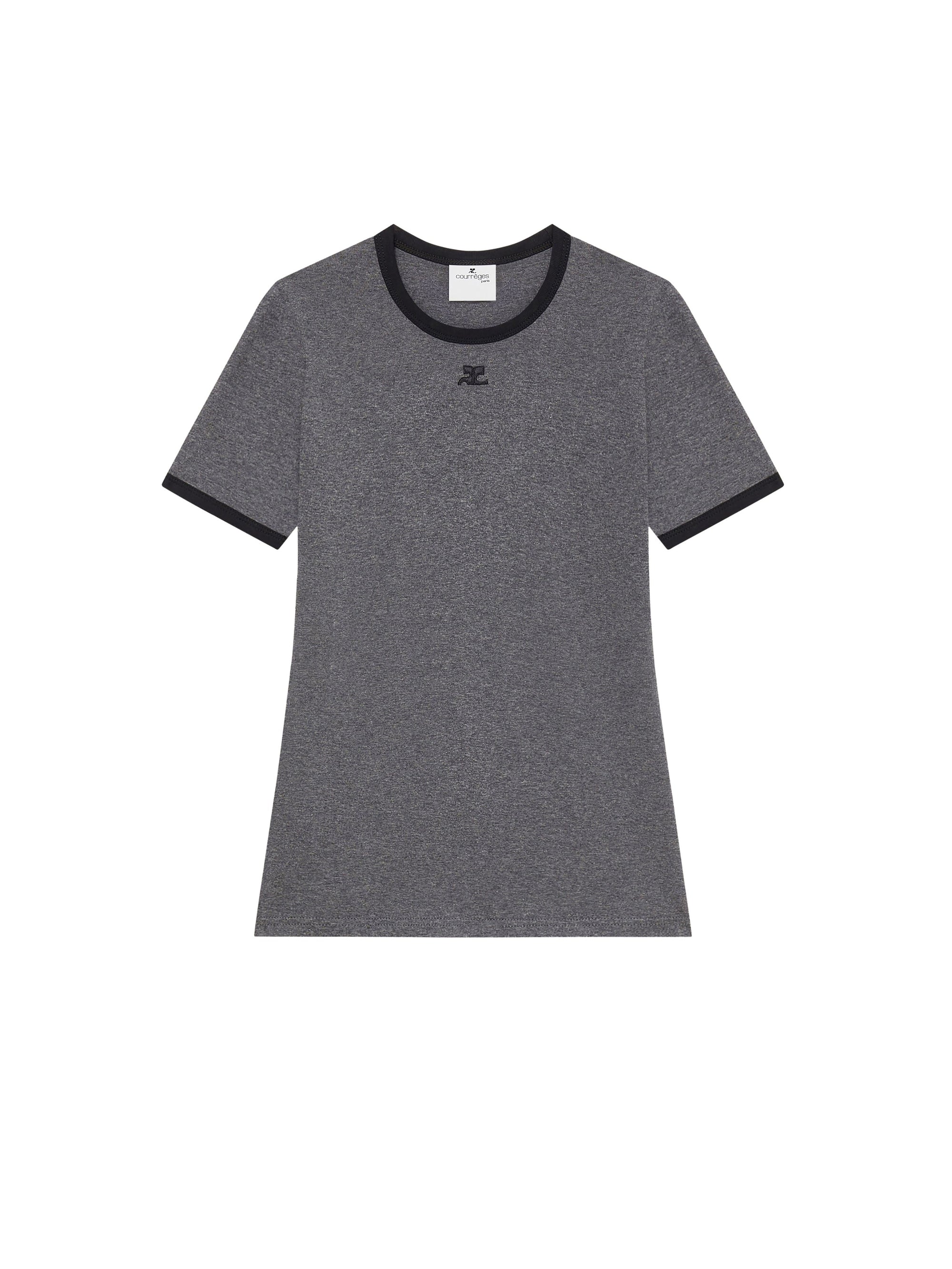 PREMIUM 234pcs NEW / T-SHIRT CONTRASTE SIGNATURE - Dark Heather Grey & Black