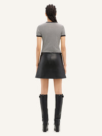PRIX MARQUE : 90 / T-SHIRT CONTRASTE PIED-DE-POULE