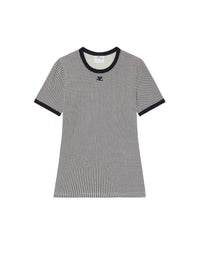 PRIX MARQUE : 90 / T-SHIRT CONTRASTE PIED-DE-POULE