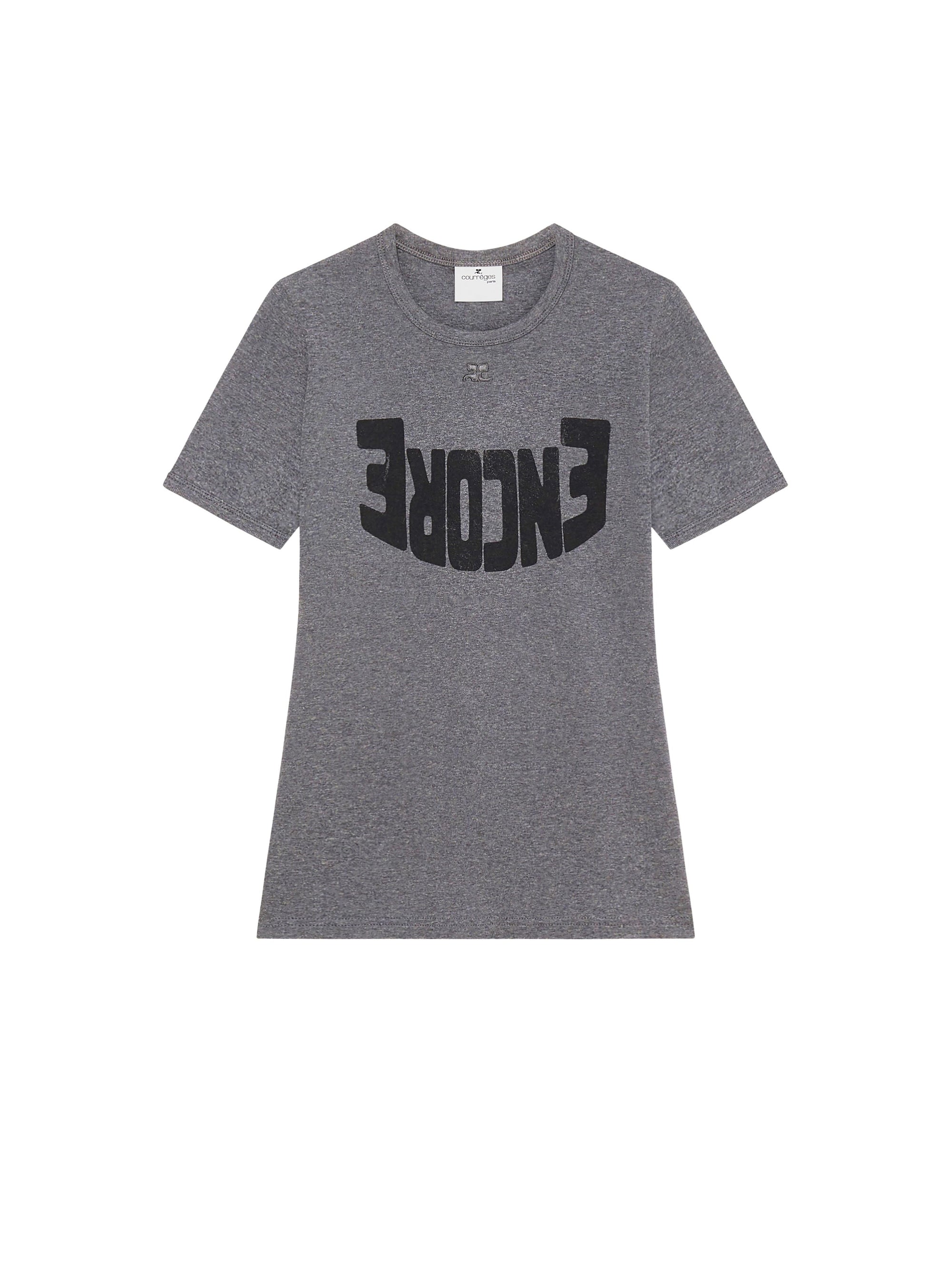 PREMIUM 41pcs NEW / T-SHIRT CONTRASTE ENCORE - Dark Heather Grey & Black