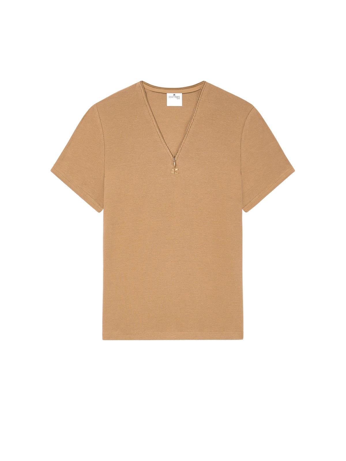 T-SHIRT CÔTELÉ ZIPPÉ 90'S