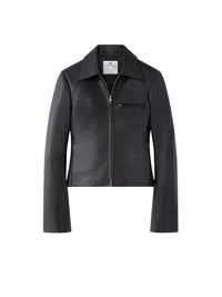 PREMIUM 11pcs NEW / VESTE ZIPPÉE EN CUIR - Black