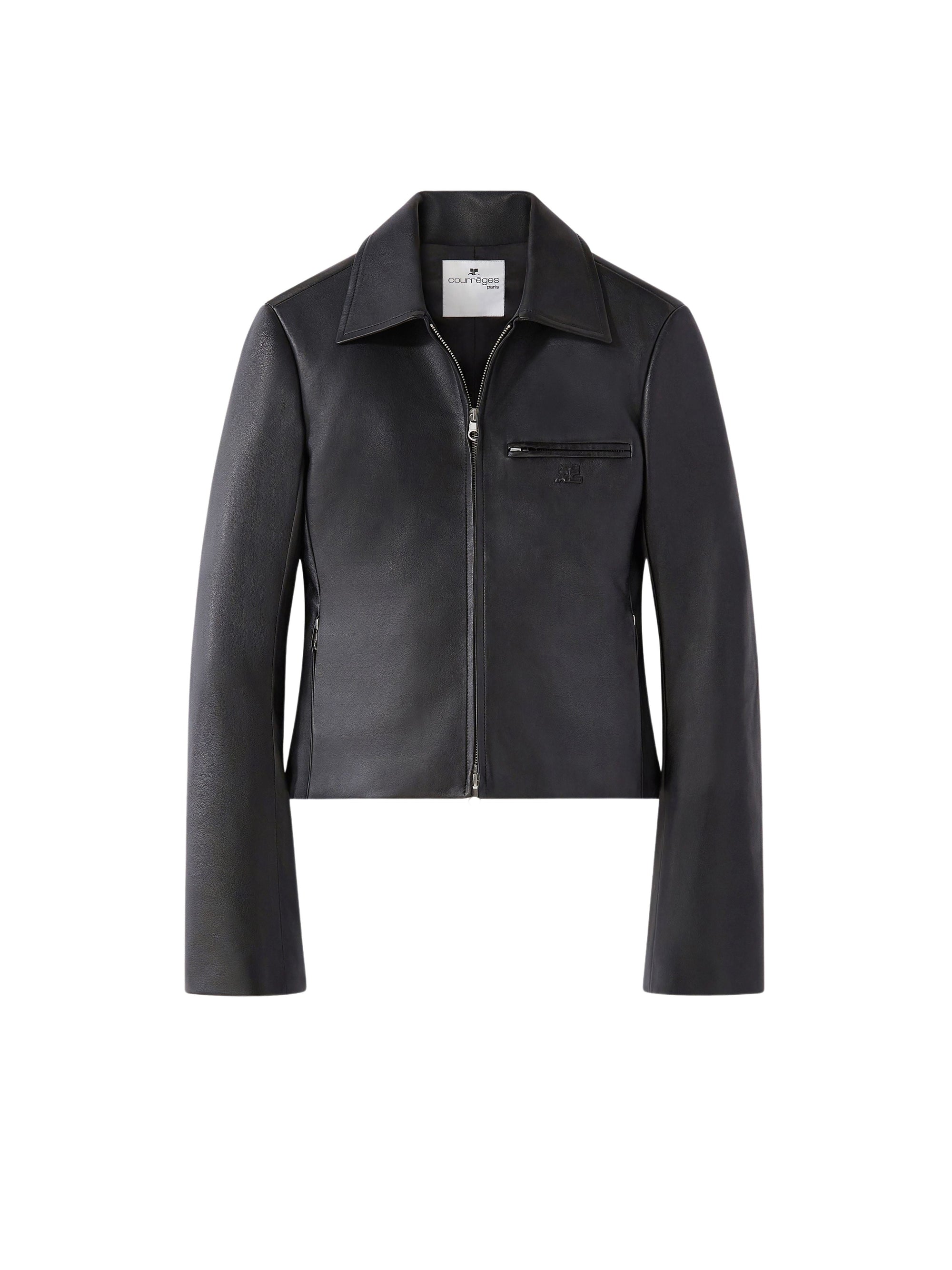 PREMIUM 11pcs NEW / VESTE ZIPPÉE EN CUIR - Black