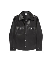 PREMIUM 1pcs NEW / CHEMISE EN CUIR POCHES PLAQUÉES