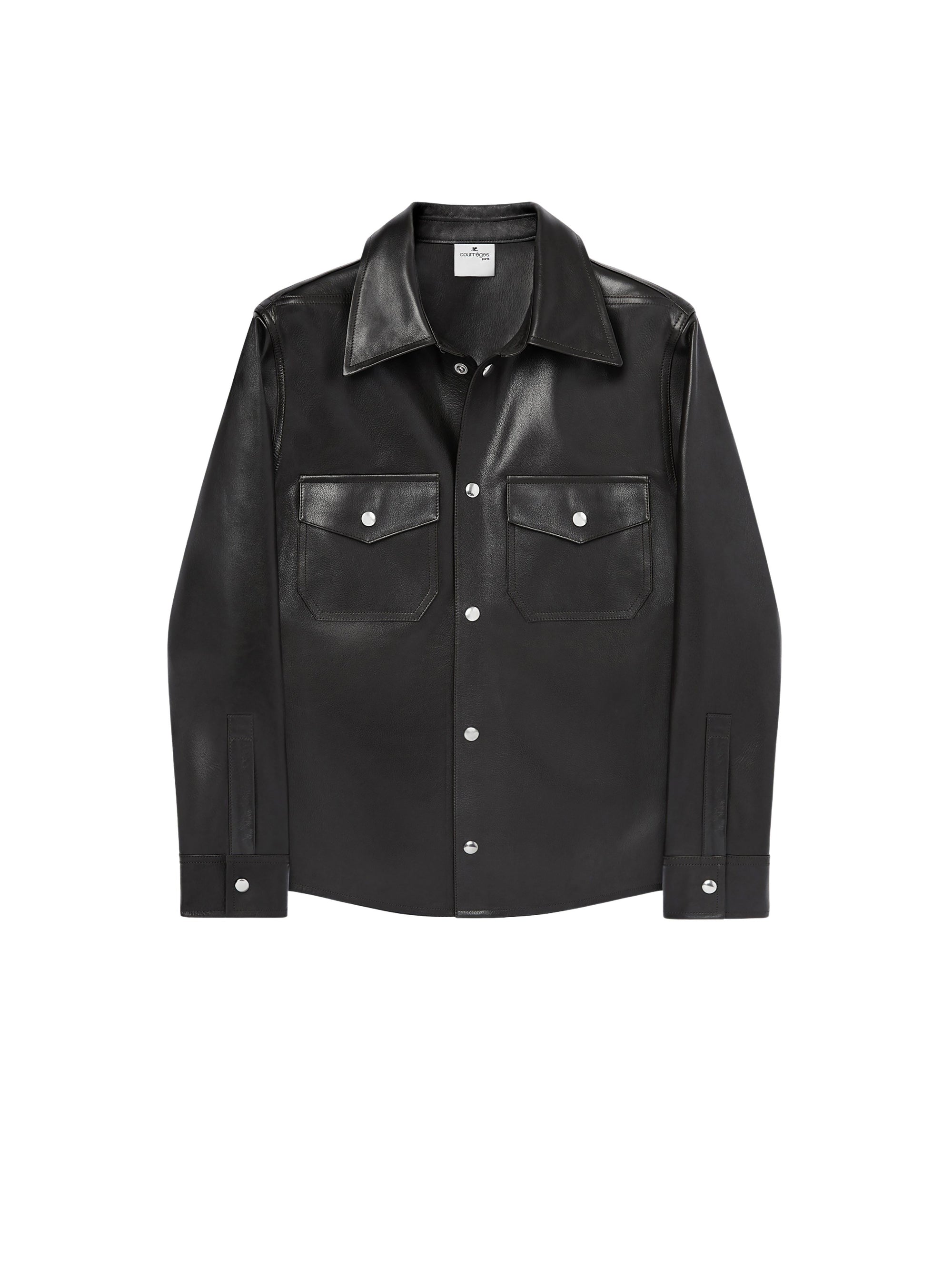 PREMIUM 1pcs NEW / CHEMISE EN CUIR POCHES PLAQUÉES