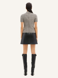 PRIX MARQUE : 310 / MINI JUPE TAILLEUR ZIPPÉE EN CUIR