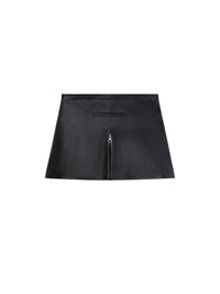 PREMIUM 11pcs NEW / MINI JUPE TAILLEUR ZIPPÉE EN CUIR - Black