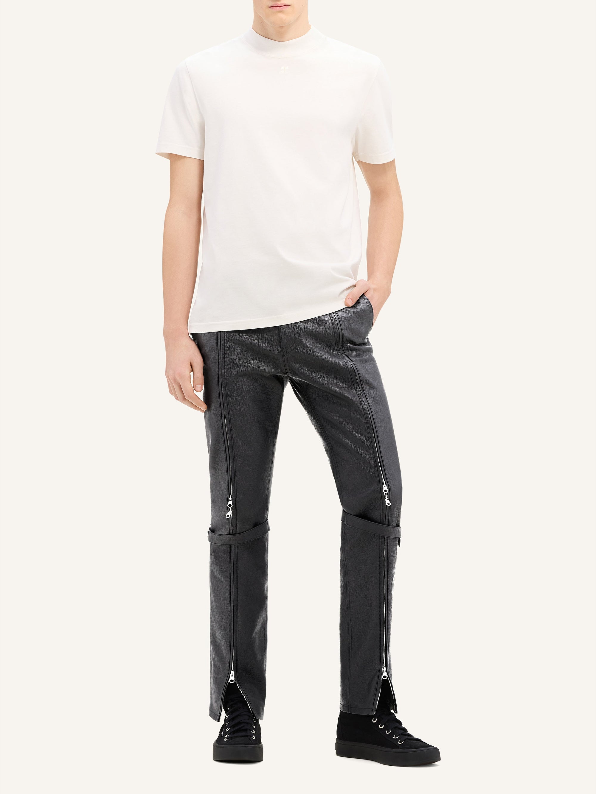 PREMIUM 2pcs NEW / PANTALON ZIPPÉ EN CUIR