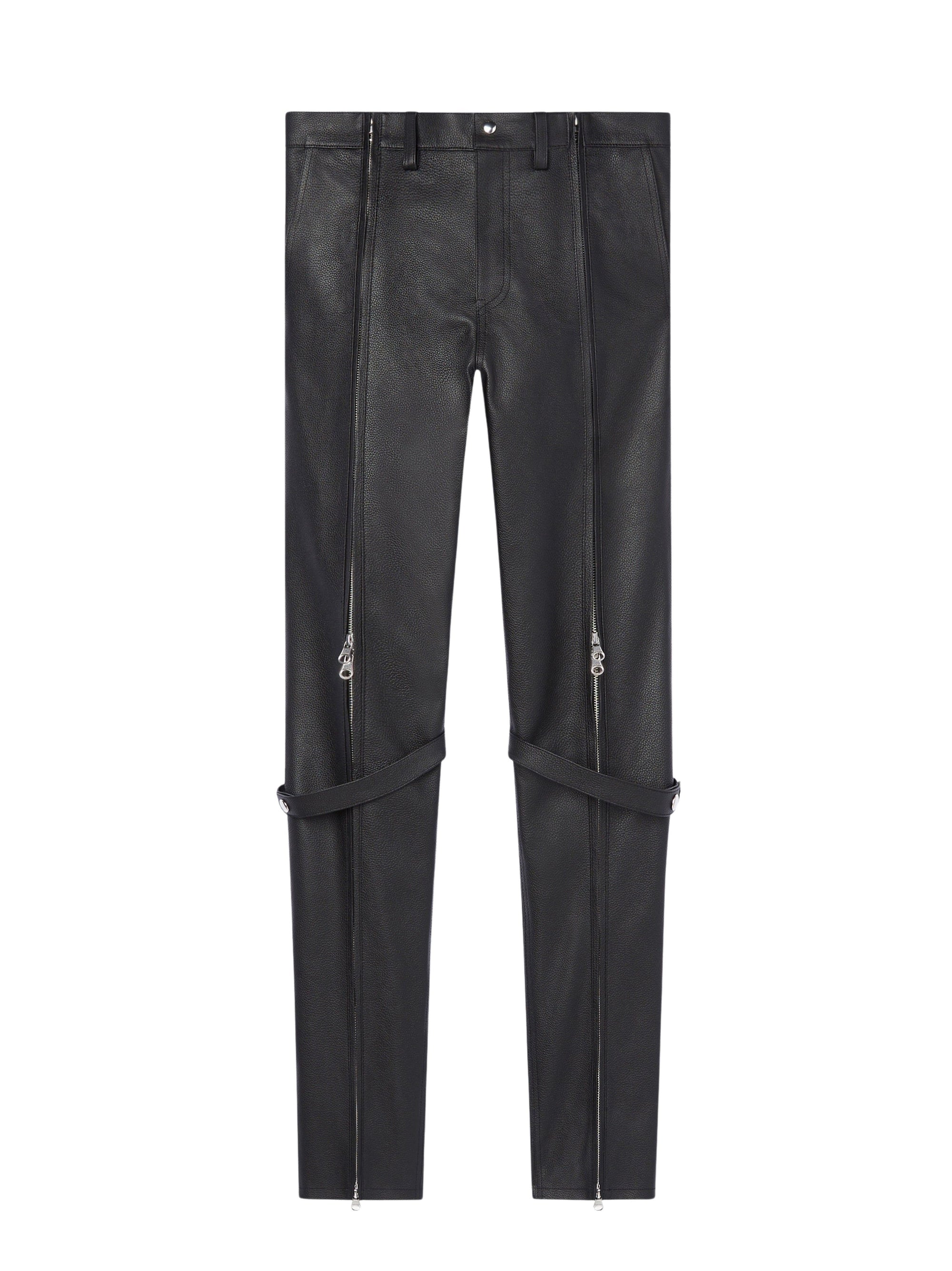 PANTALON ZIPPÉ EN CUIR