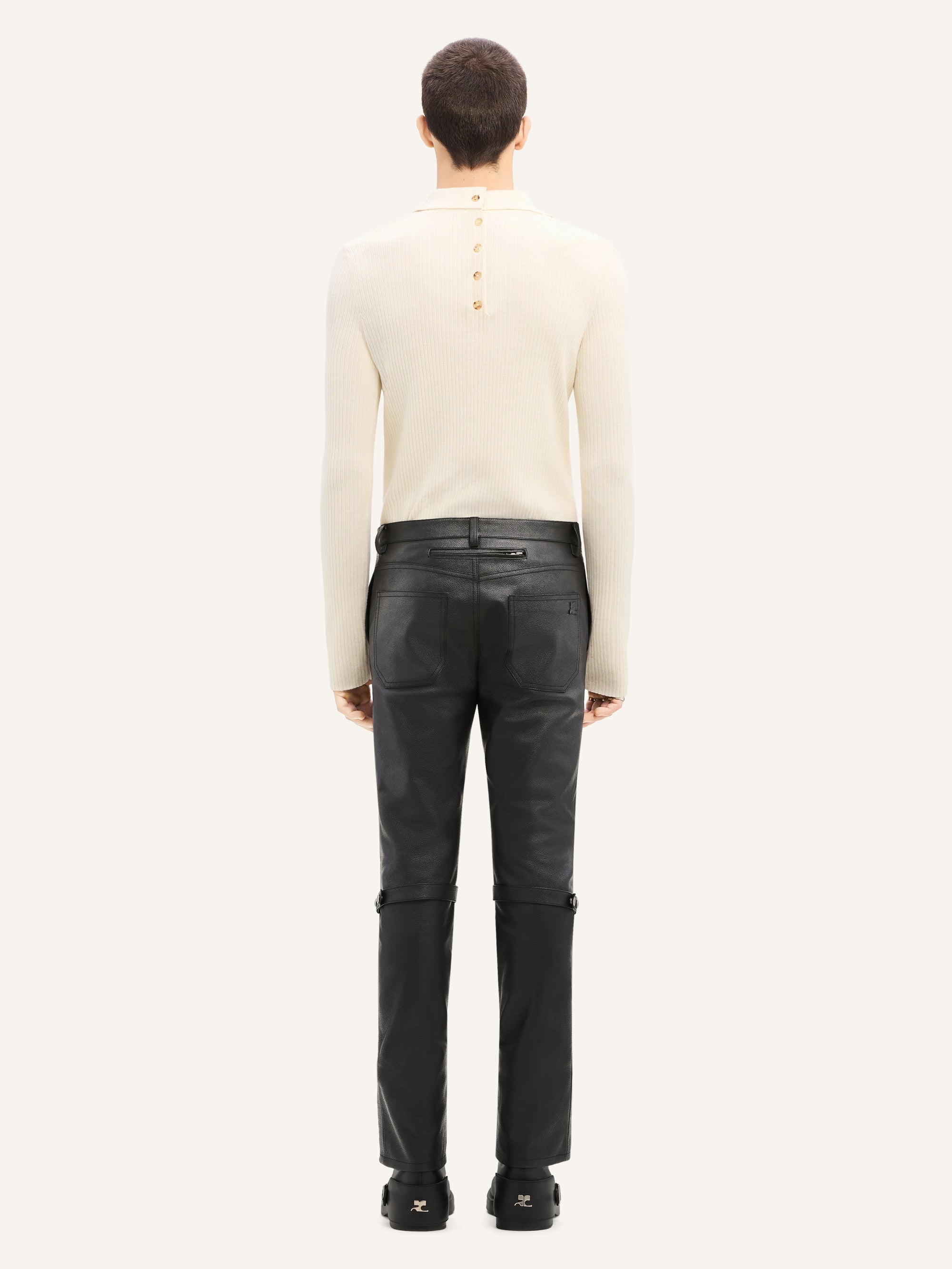 PREMIUM 79pcs NEW / POLO EN LAINE LÉGÈRE MULTI-BOUTONS - Natural