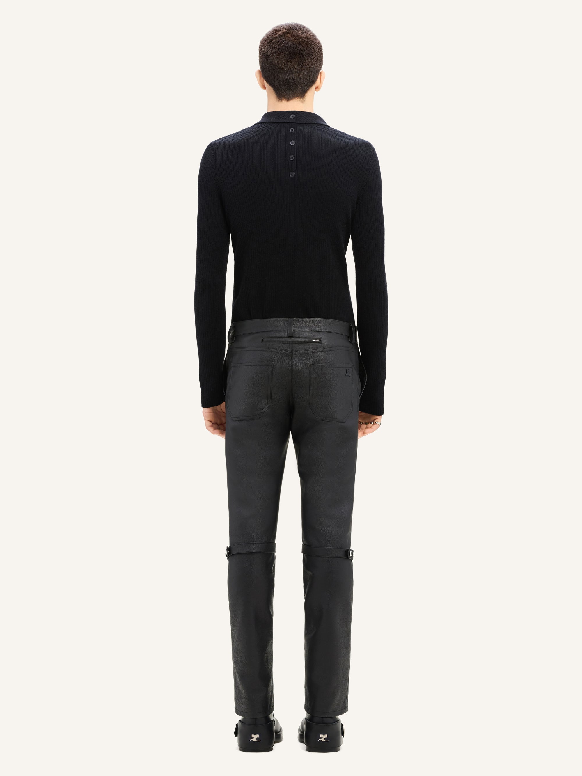 PREMIUM 88pcs NEW / POLO EN LAINE LÉGÈRE MULTI-BOUTONS - Black