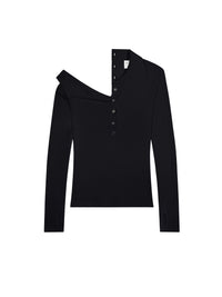 PREMIUM 88pcs NEW / POLO EN LAINE LÉGÈRE MULTI-BOUTONS - Black