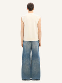 PRIX MARQUE : 140 / PULL EN LAINE, ENCOLURE ZIPPÉE