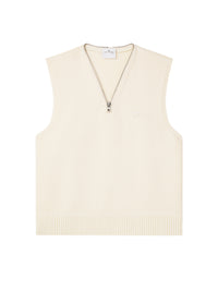 PRIX MARQUE : 140 / PULL EN LAINE, ENCOLURE ZIPPÉE