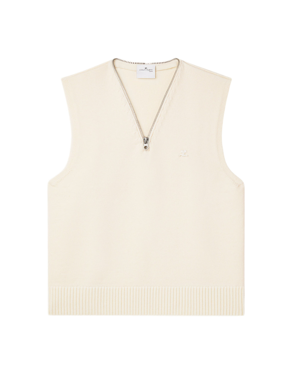 PRIX MARQUE : 140 / PULL EN LAINE, ENCOLURE ZIPPÉE