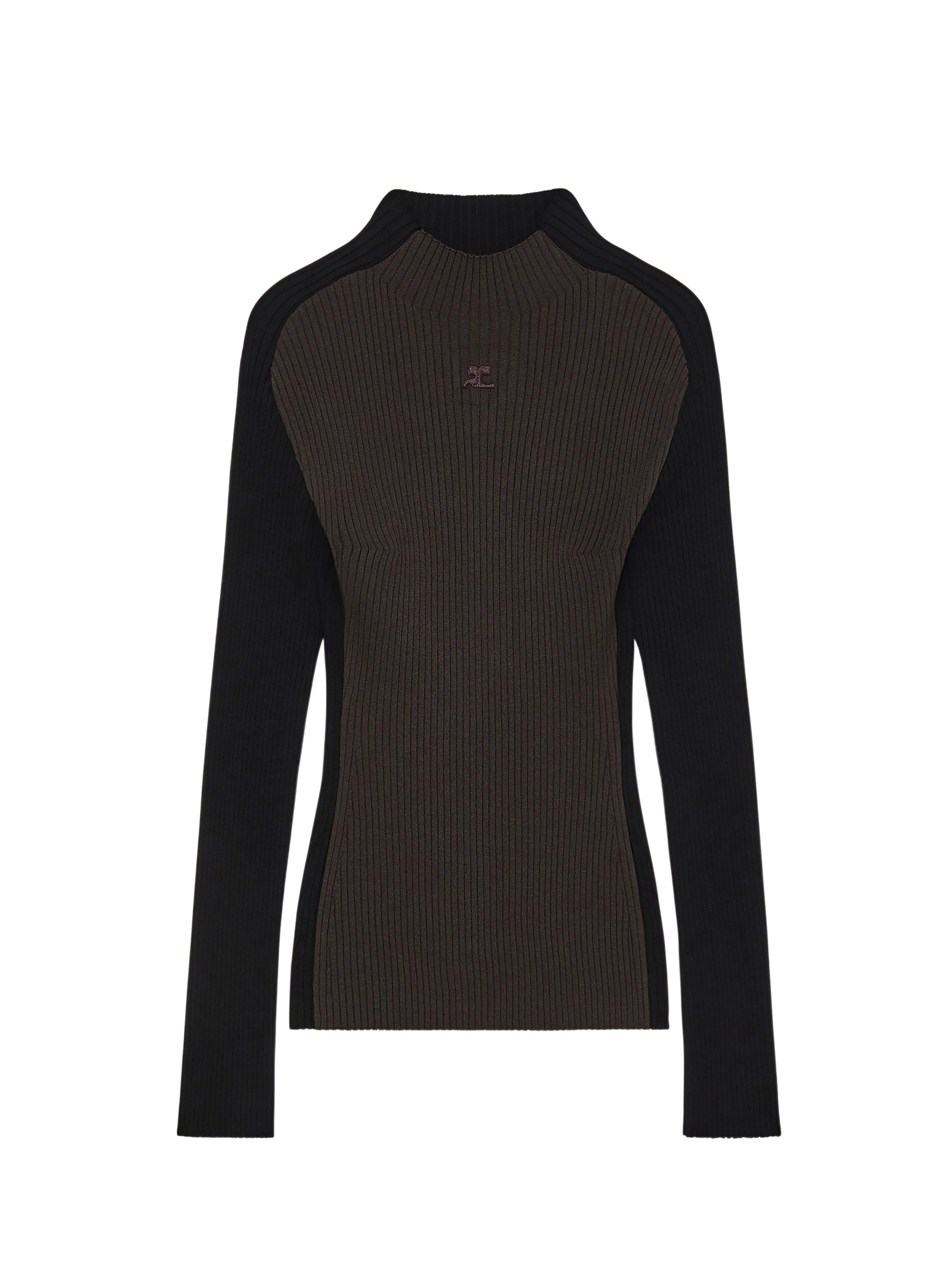PREMIUM 44pcs NEW / PULL CONTRASTE EN MAILLE CÔTELÉE