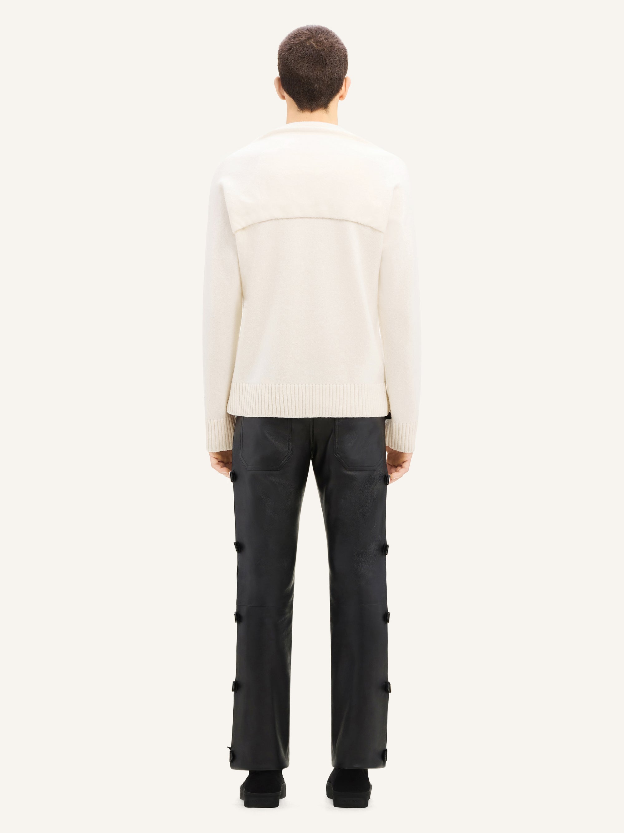 PREMIUM 8pcs NEW / PULL EN LAINE AVEC DRAPÉ ÉPAULES - Natural