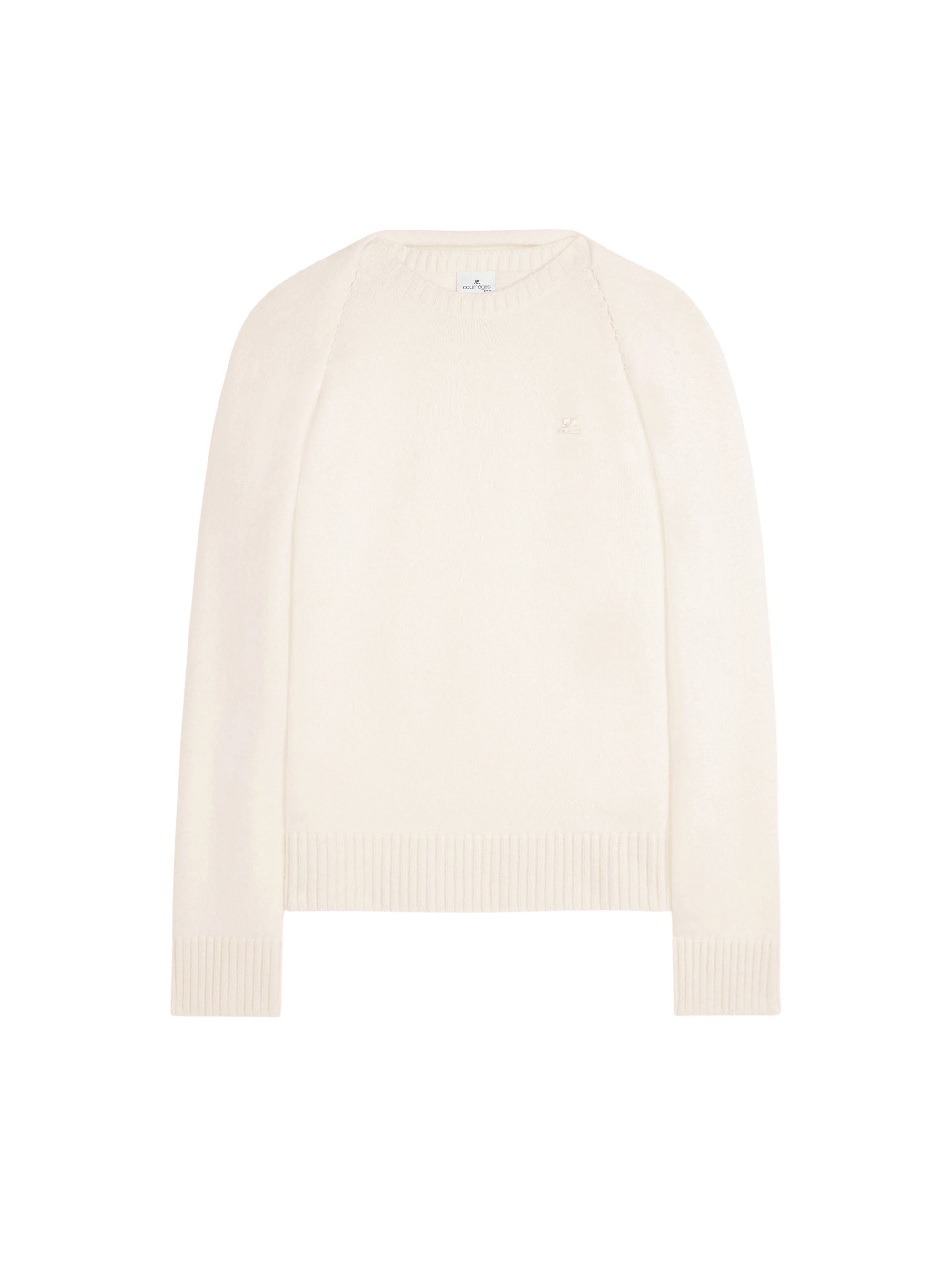 PREMIUM 8pcs NEW / PULL EN LAINE AVEC DRAPÉ ÉPAULES - Natural