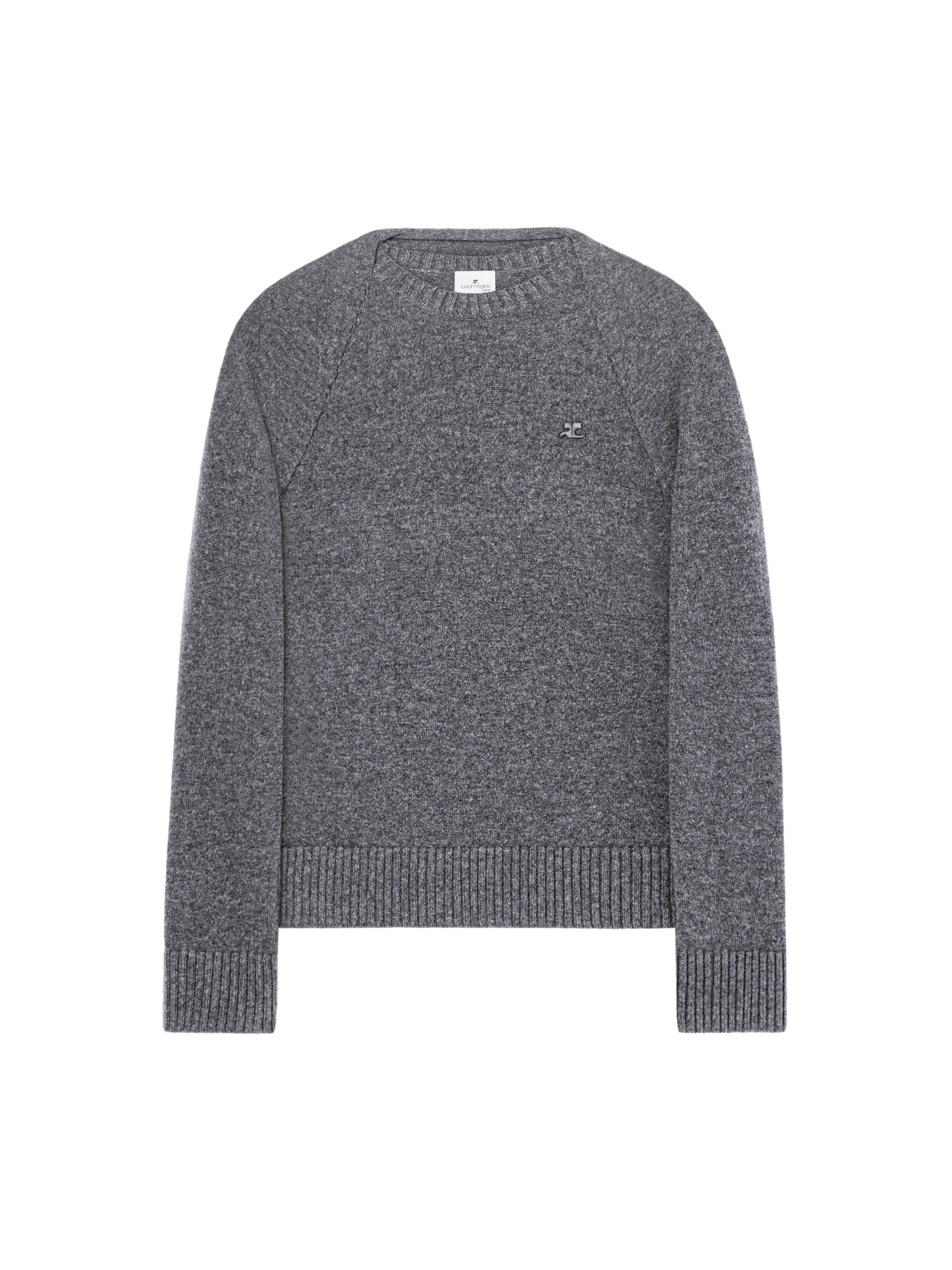 PREMIUM 22pcs NEW / PULL EN LAINE AVEC DRAPÉ ÉPAULES - Gris Chine