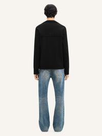 PREMIUM 27pcs NEW / PULL EN LAINE AVEC DRAPÉ ÉPAULES - Black
