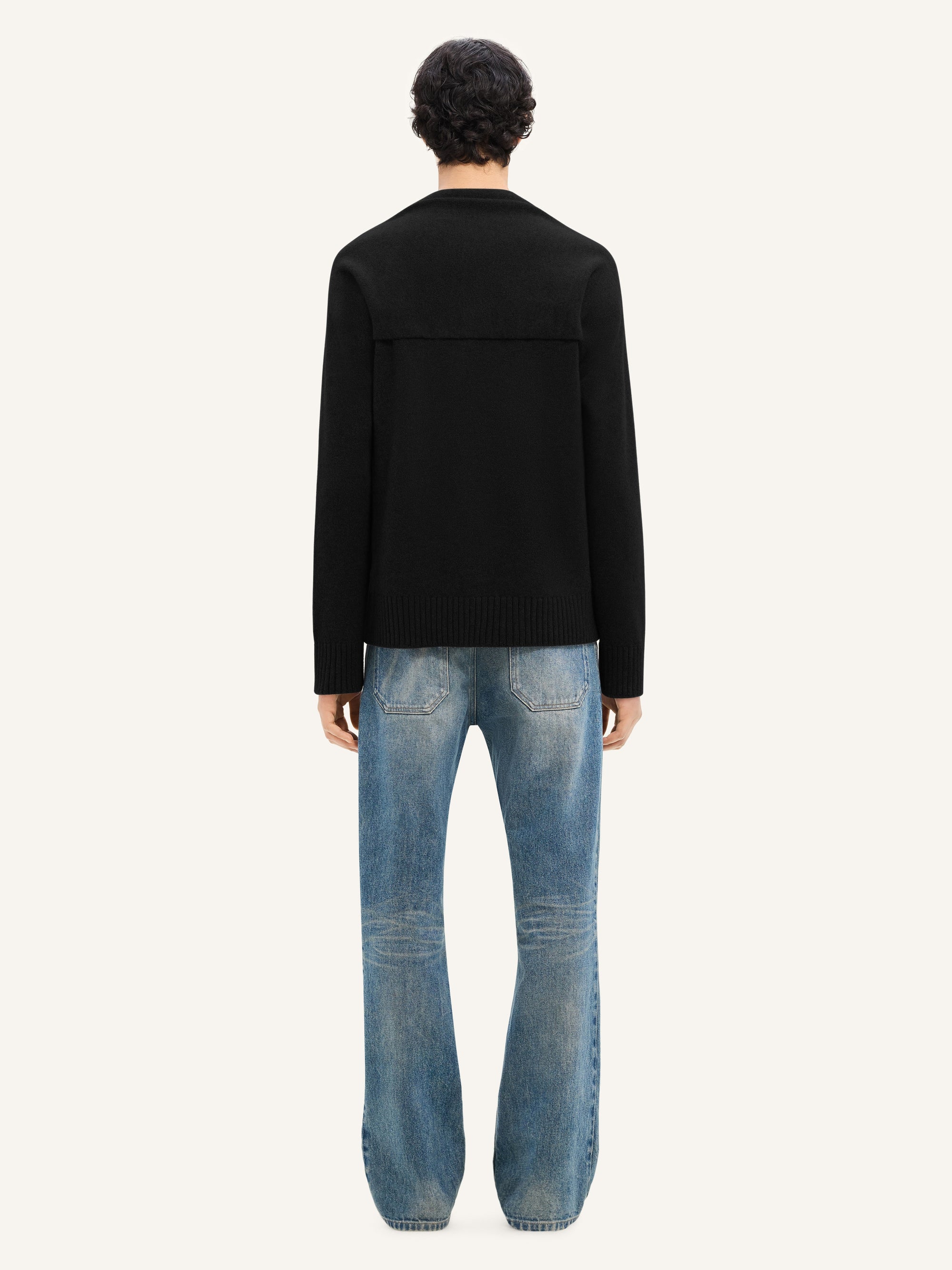 PREMIUM 27pcs NEW / PULL EN LAINE AVEC DRAPÉ ÉPAULES - Black
