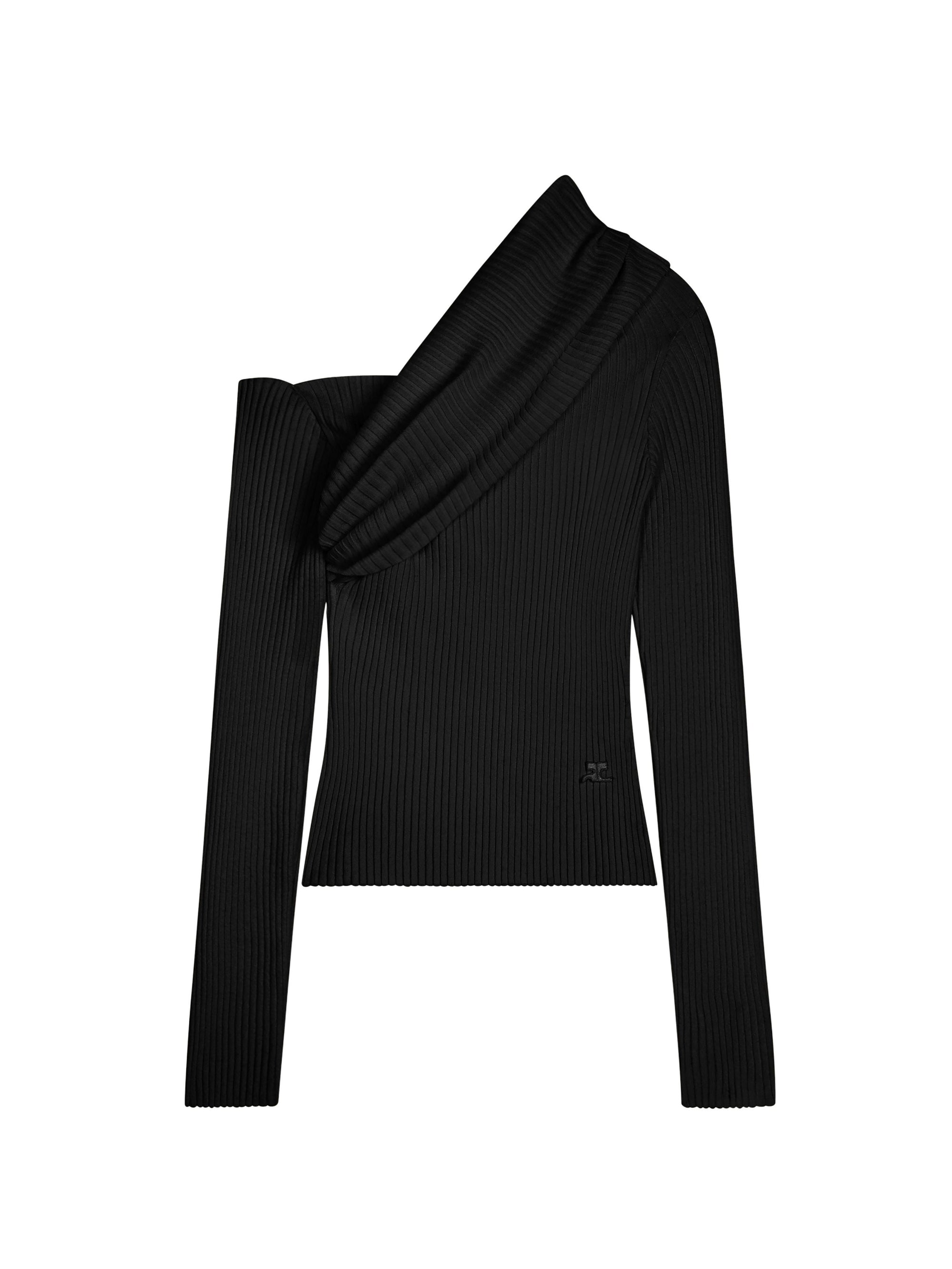 PREMIUM 59pcs NEW / PULL TWIST EN MAILLE CÔTELÉE - Black