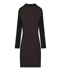 PRIX MARQUE : 140 / MINI ROBE CONTRASTE EN MAILLE