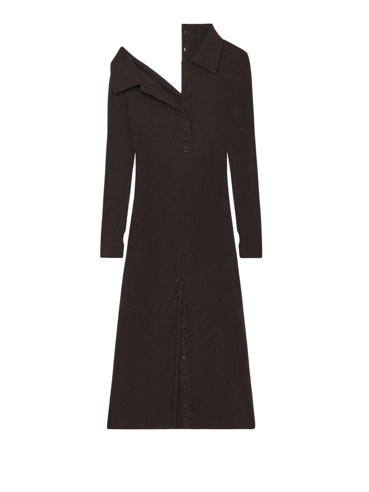 ROBE MIDI MULTI-BOUTONS EN LAINE