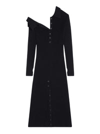 PRIX MARQUE : 190 / ROBE MIDI MULTI-BOUTONS EN LAINE
