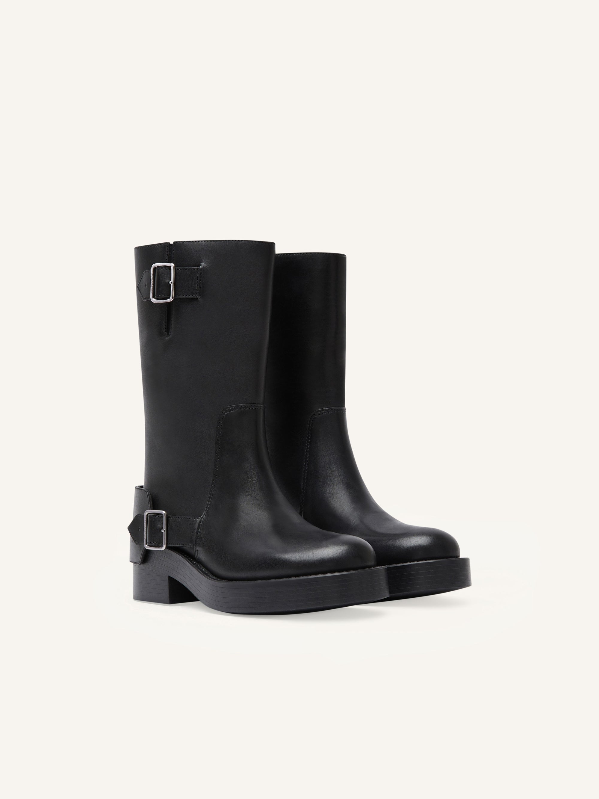 PREMIUM 42pcs NEW / BOTTES EN CUIR HARNAIS AMERICANA - Black