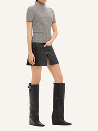 PREMIUM 44pcs NEW / BOTTES COMPENSÉES ASTRO EN CUIR - Black