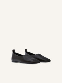PREMIUM 30pcs NEW / MOCASSIN MINIMAL EN CUIR - Black