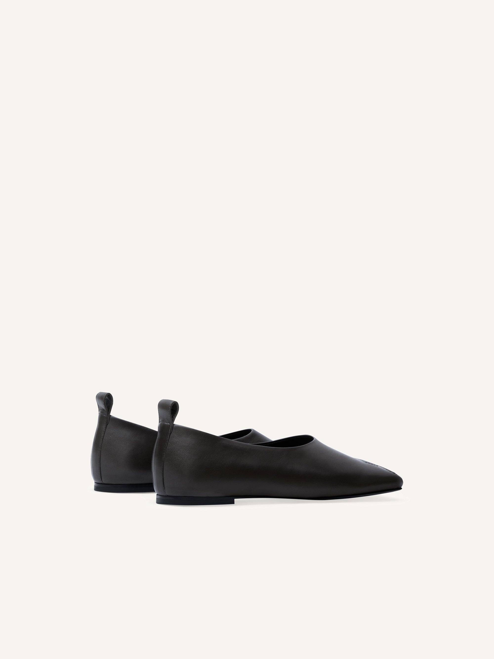 PREMIUM 30pcs NEW / MOCASSIN MINIMAL EN CUIR - Black