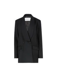 Blazer long en laine - Noir