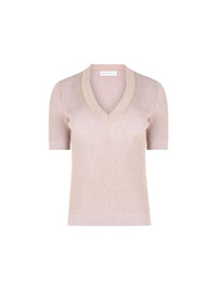 Pull côtelé à nœuds - Rosé