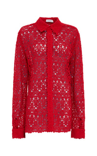 Scarlet Red / Chemise Cassia en cachemire - Scarlet Red