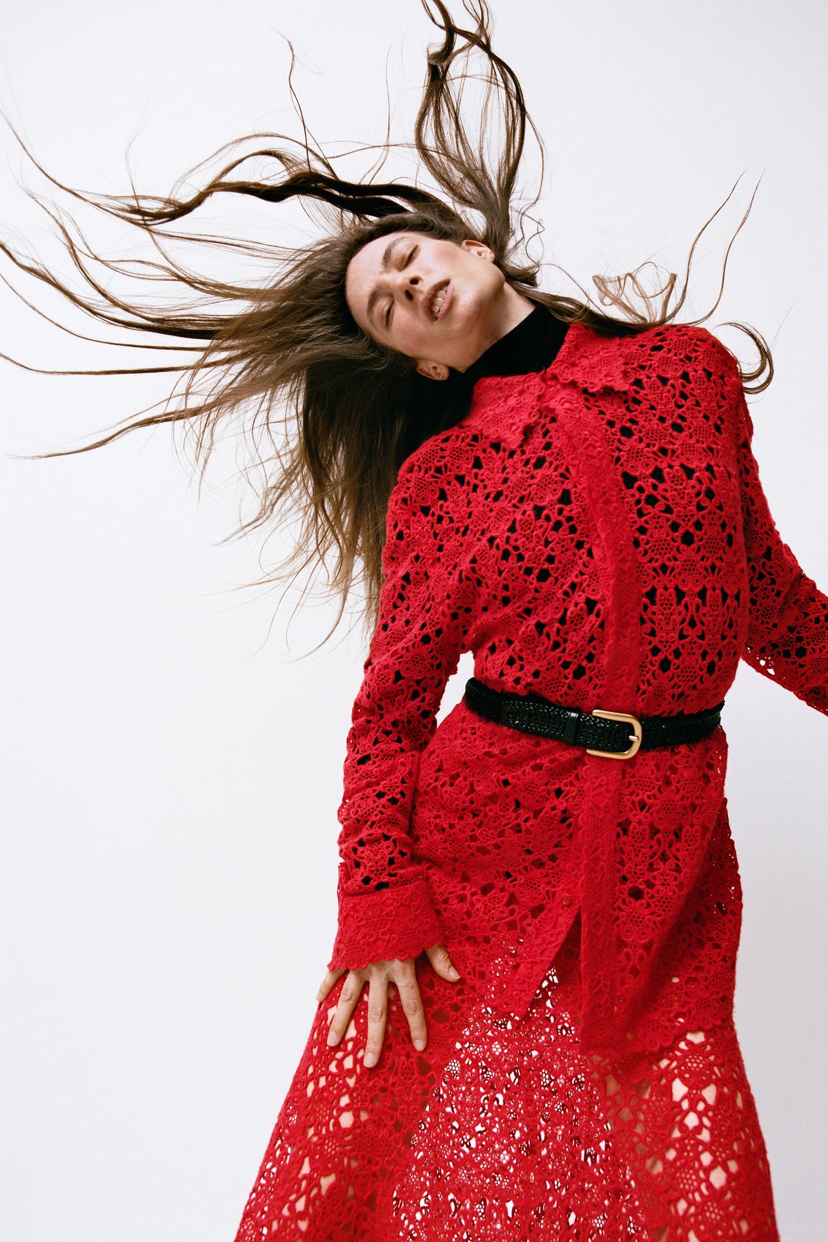Scarlet Red / Chemise Cassia en cachemire - Scarlet Red