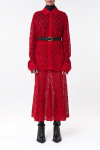 Scarlet Red / Chemise Cassia en cachemire - Scarlet Red