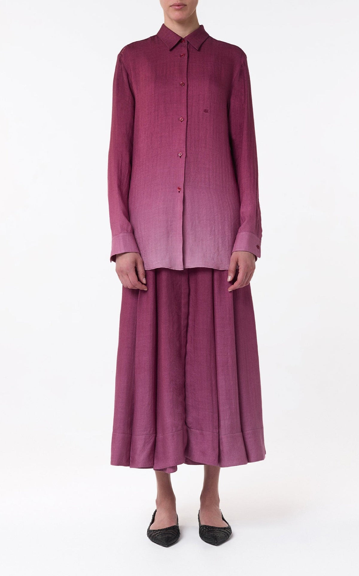 Bordeaux / Chemise Reyes en cachemire - Bordeaux