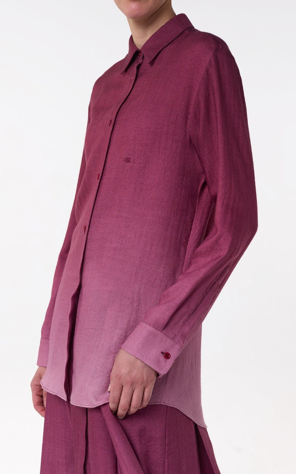 Bordeaux / Chemise Reyes en cachemire - Bordeaux
