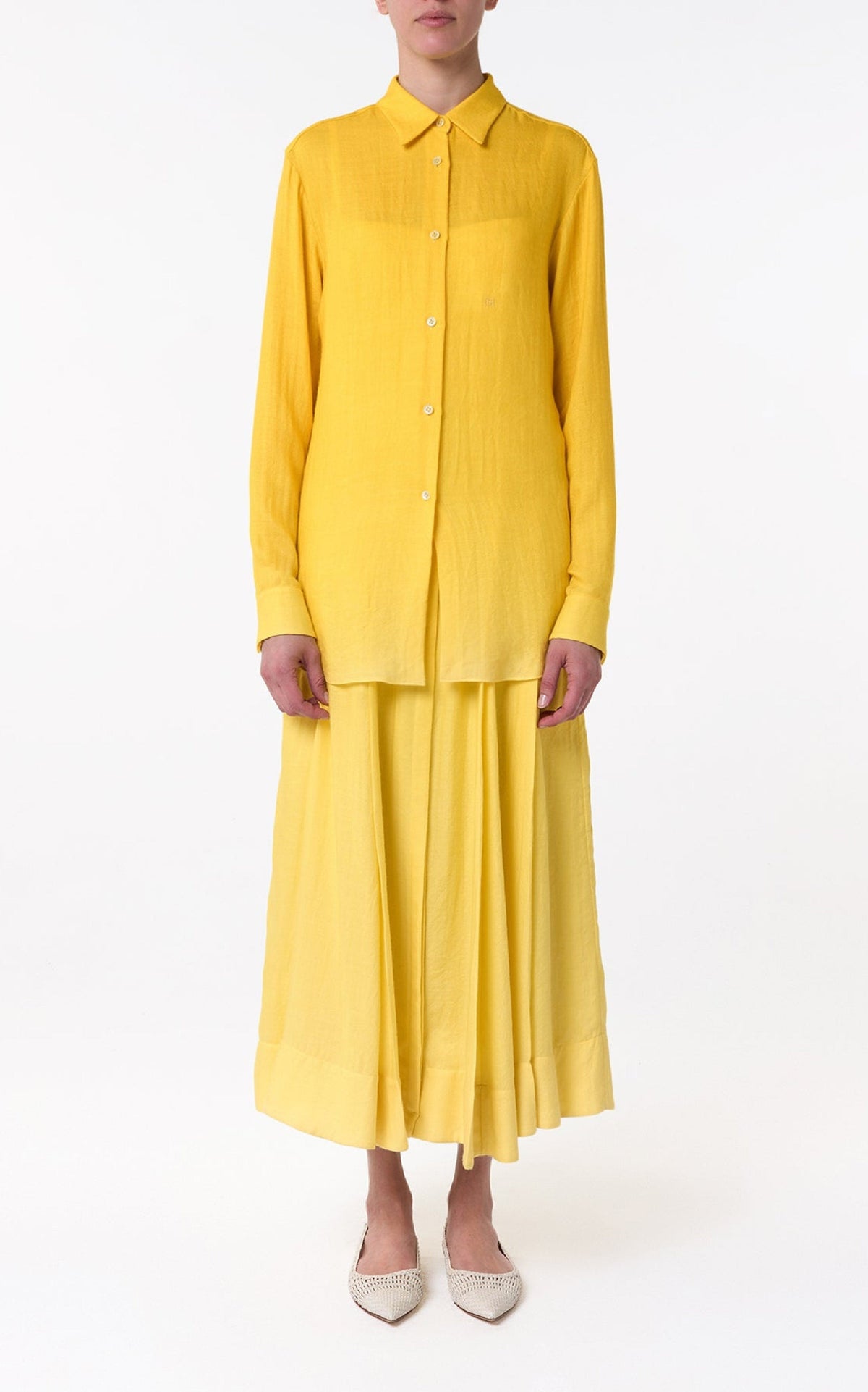 Cadmium Yellow / Chemise Reyes en cachemire - Cadmium Yellow