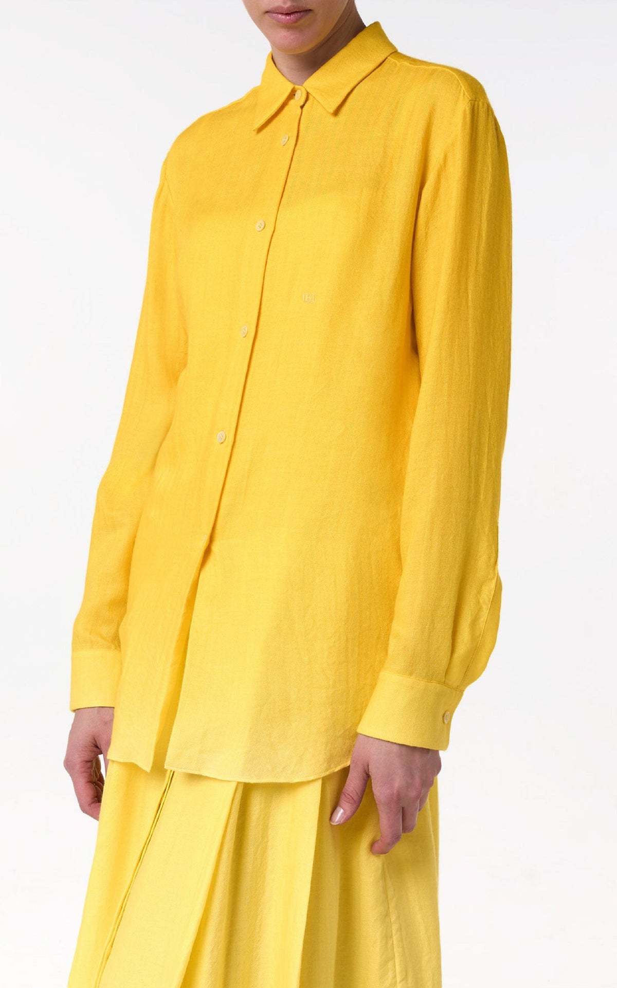 Cadmium Yellow / Chemise Reyes en cachemire - Cadmium Yellow