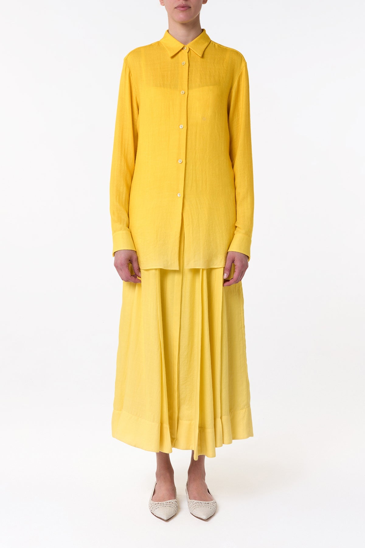 Cadmium Yellow / Chemise Reyes en cachemire - Cadmium Yellow