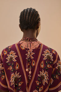 DJV_Glam Tapestry Burgundy Robes longues - Glam Tapestry Burgundy