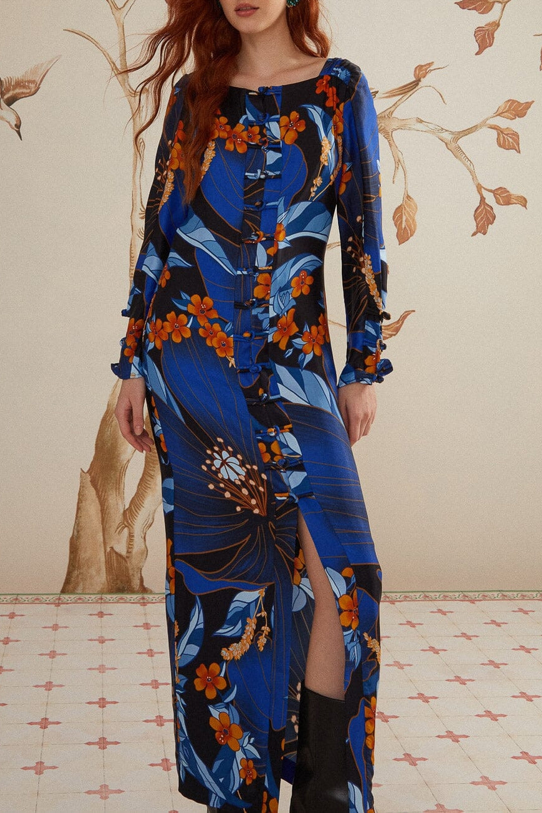 DJV_Pietra Floral Black Robes longues - Pietra Floral Black