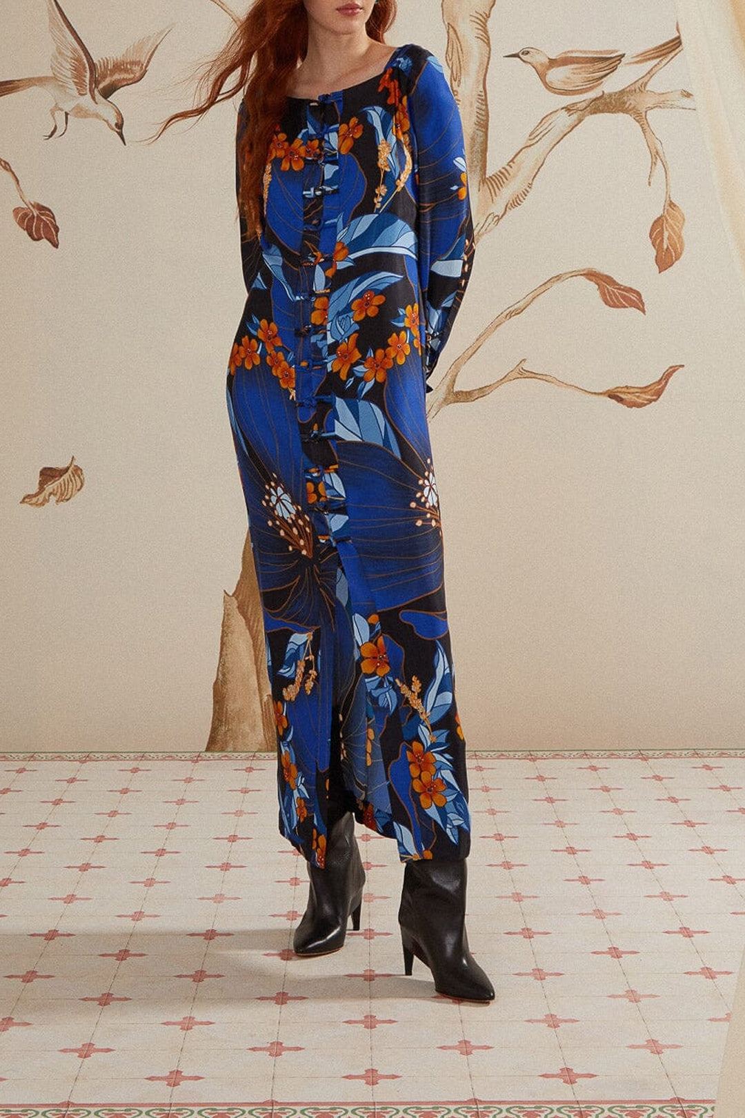 DJV_Pietra Floral Black Robes longues - Pietra Floral Black