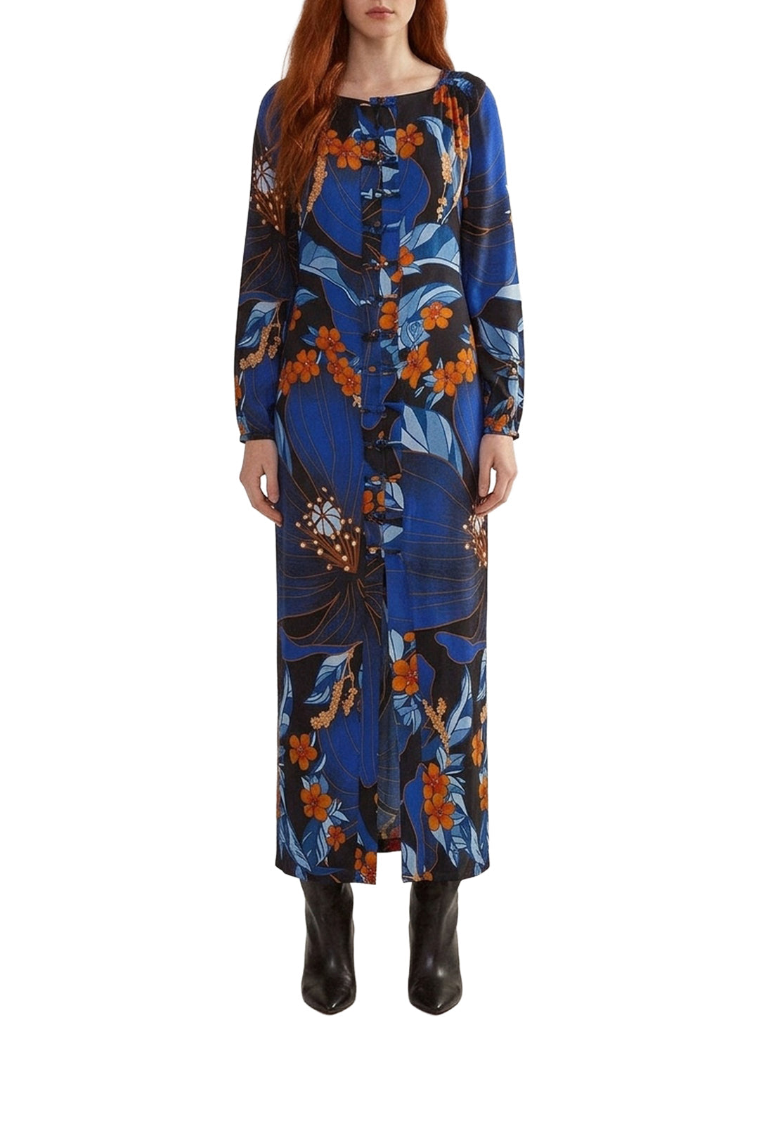 DJV_Pietra Floral Black Robes longues - Pietra Floral Black
